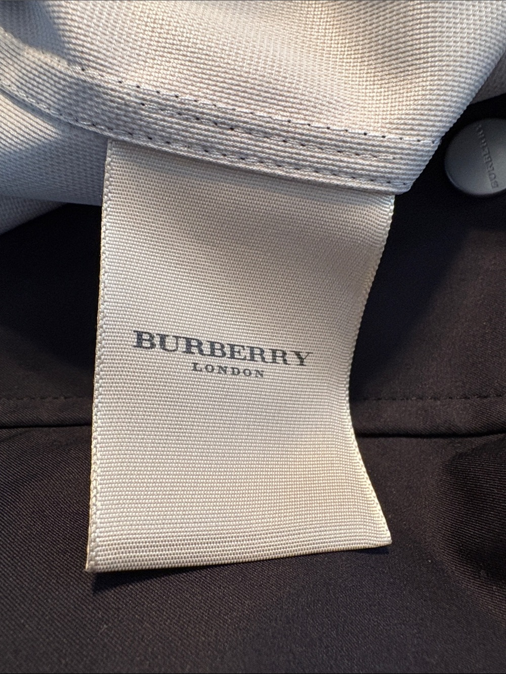 Burberry Black Hooded Trench Coat with Plaid Cuff and Hood Detail - Picture 7 of 10
